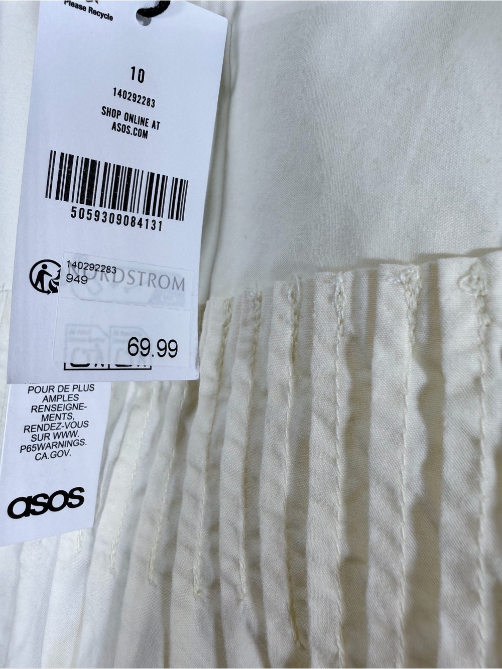 🌼 TOPSHOP Pintuck Cotton Poplin Maxi Skirt Soft Yellow NWT US 6 - Picture 7 of 8